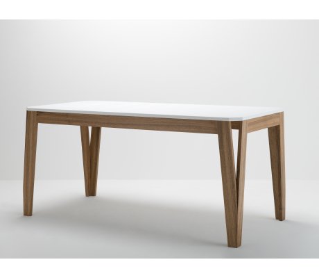 HI-MACS® custom table in walnut and resin, made in France - MéliMélo