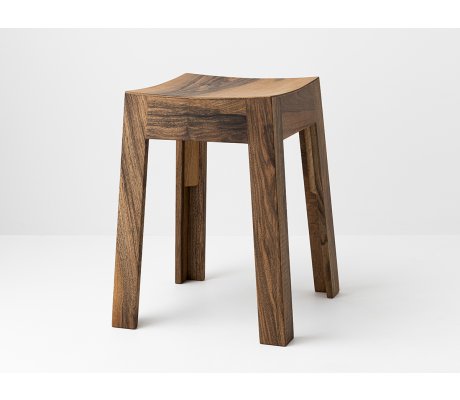 Tabouret en noyer Mini Wak - Bois et design made in France