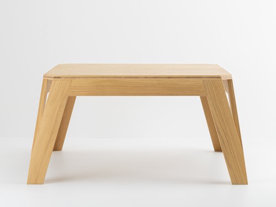 Custom-made wooden coffee table wood and design made in France