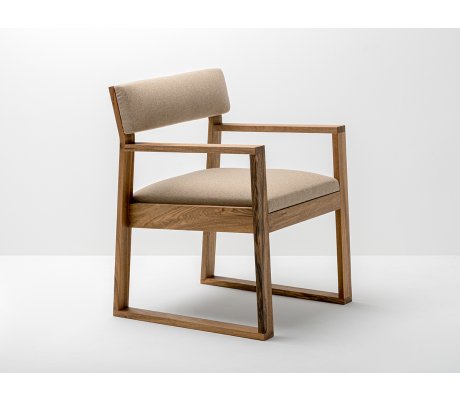 Aix chair in walnut and Arpin ® fabrics - 100% made in France