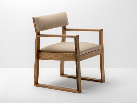 Aix chair in walnut and Arpin ® fabrics - 100% made in France