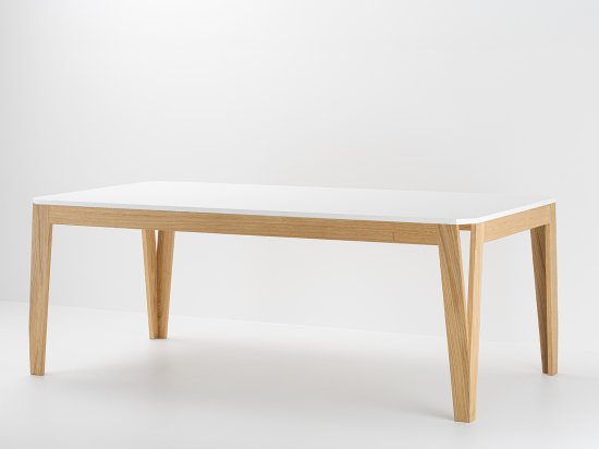 Table en bois massif et résine de fabrication Française - MéliMélo en chêne et résine
