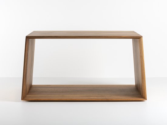 Design walnut coffee table made in France - Anouk