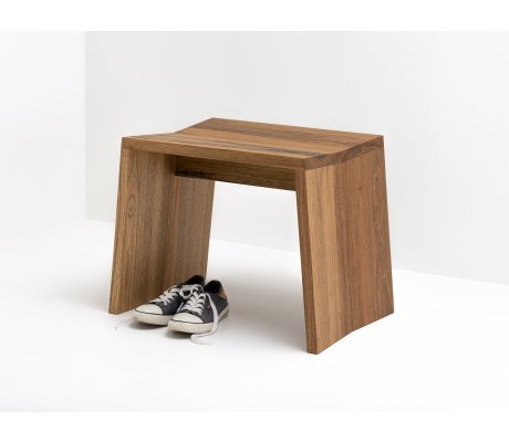 Petit banc d'intérieur en bois - Banc PAP en noyer longueur 60 cm