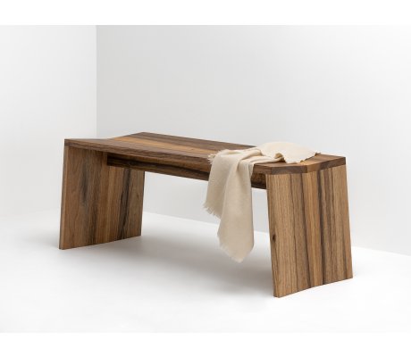 Banc en pour entrée en bois - Banc PAP en noyer 120 cm
