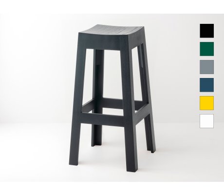 Solid wood lacquered kitchen and bar stool 100% customizable colors 2024