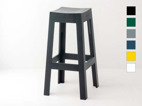 Solid wood lacquered kitchen and bar stool 100% customizable colors 2024