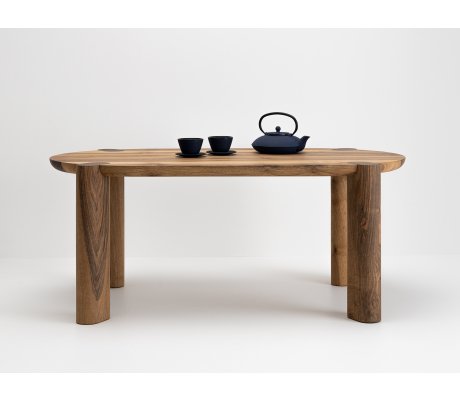 Couscous walnut design coffee table - collaboration with Bina Baitel
