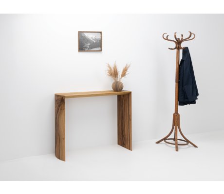 Console d'entrée en noyer massif fabriqué en France - Dendro en noyer