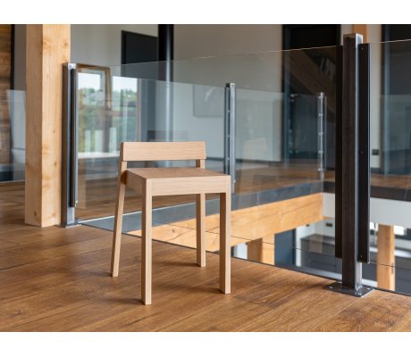 MiniPil Oak Stool - Wood and design made in France.
