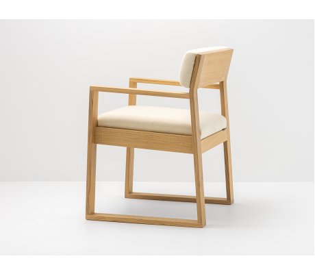 Aix armchair in oak and Arpin ® fabrics - 100% Made in Frnace