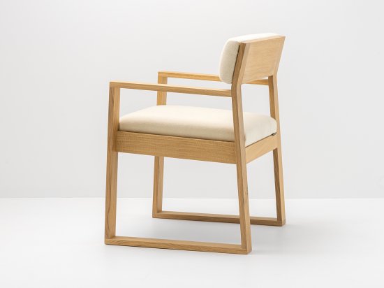 Aix armchair in oak and Arpin ® fabrics - 100% Made in Frnace