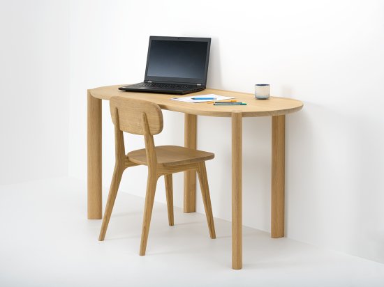 Design oak wood secretary desk for remote work