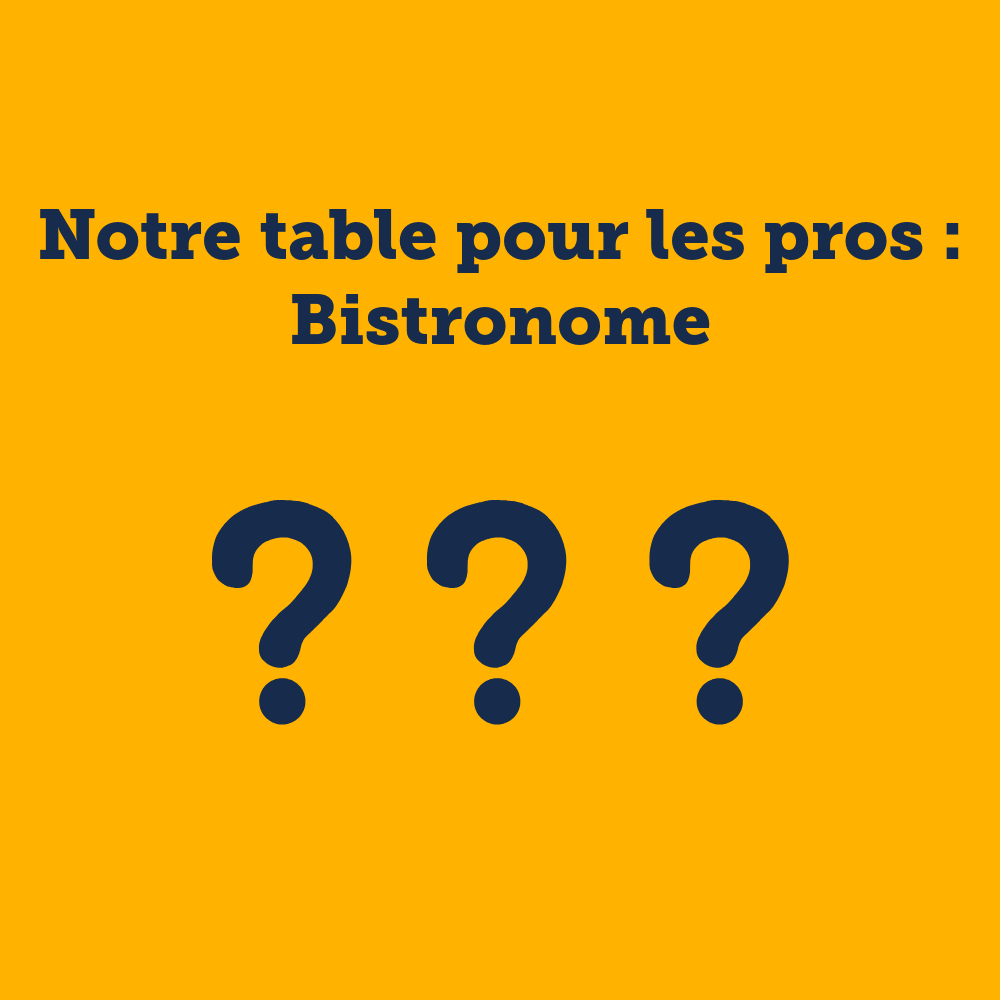 Note table pour professionnels Bistronome